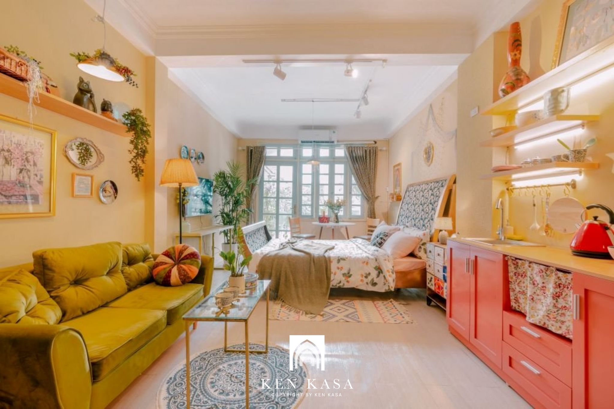 tạo điểm nhấn kh&ocirc;ng gian khi thiết kế nội thất homestay đẹp